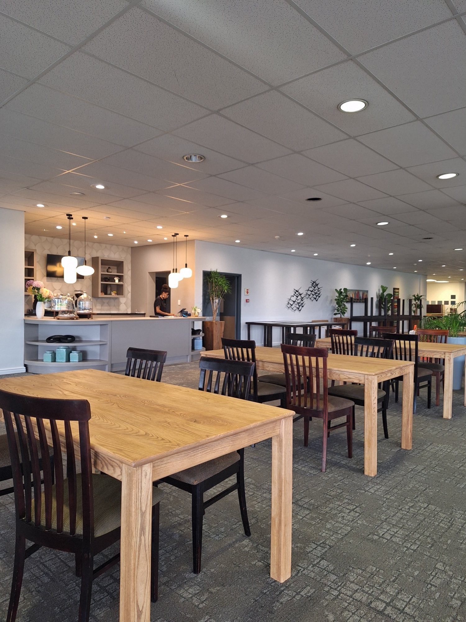 Bespoke timber bar and counter in a hospitality fit-out